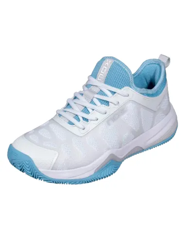 Sneakers Nox Nerbo bianche e azzurre | scarpe da padel Nox