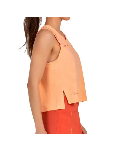 Camiseta laranja pastel Bullpadel Claudia Fernandez 26V | Roupas de...