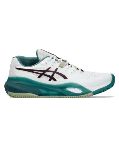 Chaussures Asics Gel Resolution X Clay blanches/bordeaux foncé | Ch...