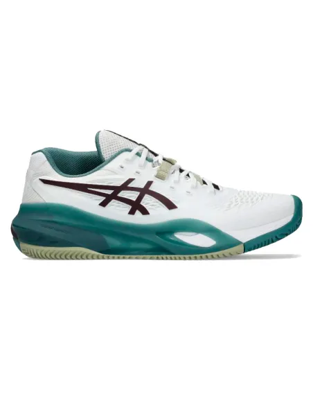 Chaussures Asics Gel Resolution X Clay blanches/bordeaux foncé | Ch...