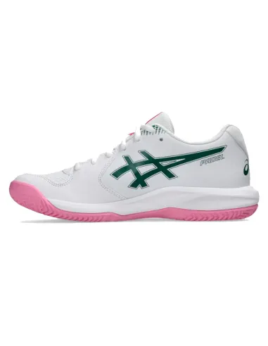 Zapatillas Asics Gel Dedicate 9 Padel Blanco Verde Mujer | Chaussur...