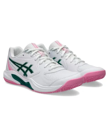Asics Gel Dedicate 9 Padel Shoes White Green Women's | Asics padel ...