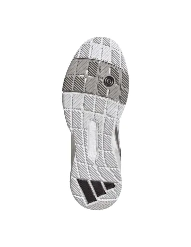 Chaussures de padel Adidas Crazyquick Boost blanches, noires et arg...