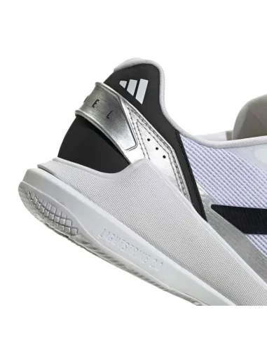 Sapatos de padel Adidas Crazyquick LS branco e prata | Tênis de pad...