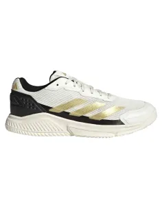Tênis de Padel Adidas Courtquick Branco Dourado Preto | Tênis de pa...