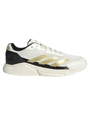 Tênis de Padel Adidas Courtquick Branco Dourado Preto | Tênis de pa...