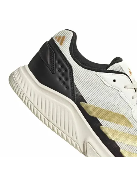 Zapatillas de Padel Adidas Courtquick Padel Blanco Oro Negro | Chau...