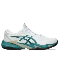 Scarpe Asics Court FF 3 Clay White Green | scarpe da padel Asics