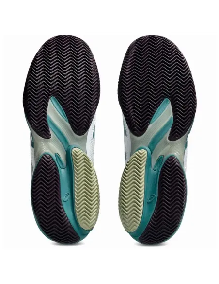 Chaussures Asics Court FF 3 Clay Blanc Vert | Chaussures de padel A...