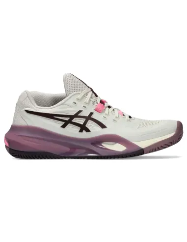 Chaussures Asics Gel Resolution X Clay Beige/Bordeaux foncé pour fe...