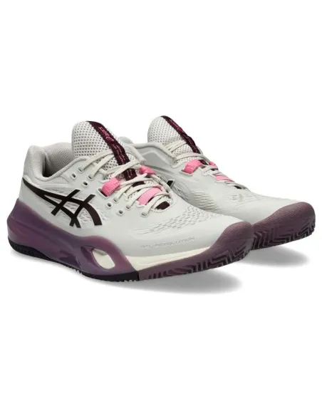 Zapatillas Asics Gel Resolution X Clay Beige Granate Oscuro Mujer |...