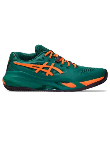 Asics Gel Resolution X Padel Shoes Green Orange | Asics padel shoes...