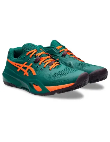 Asics Gel Resolution X Padel Shoes Green Orange | Asics padel shoes...