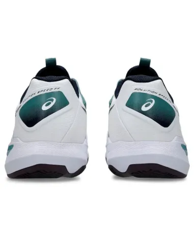 Asics Solution Speed FF 4 Clay White Dark Blue Shoes | Asics padel ...