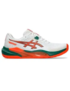 Chaussures de padel Asics Gel Challenger 15 blanches et oranges | C...