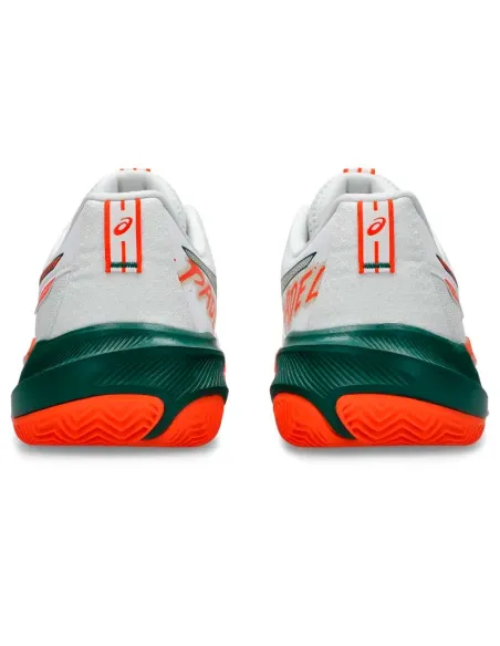 Chaussures de padel Asics Gel Challenger 15 blanches et oranges | C...