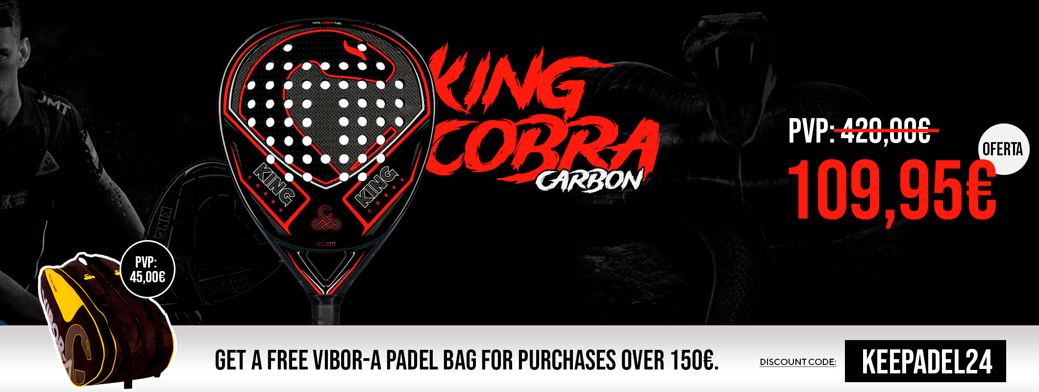 Pala de padel Vibora King Cobra