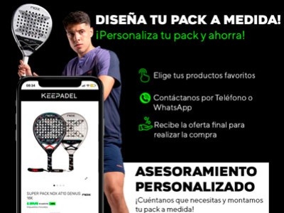 Choose, contact and save: Design your custom padel pack with Keepadel